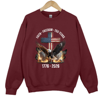 Load image into Gallery viewer, Faith Freedom 250 Years Shirt, 1776 2026 Patriotic Eagle, Christian American Cross Shirt, USA Independence Gift