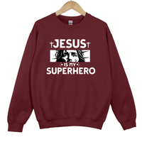 Load image into Gallery viewer, Jesus Is My Superhero, Faith Easter Sweatshirt, Cross Shirt, Resurrection Christian Faith