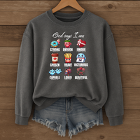 Load image into Gallery viewer, God Says I Am, Food Faith Quote, Bible Verse Shirt, Christian Sweatshirt