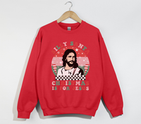 Load image into Gallery viewer, Silly Santa, Christmas Is For Jesus - Christian Sweatshirt
