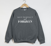 Load image into Gallery viewer, Not Perfect, Just Forgiven - Christian Sweatshirt
