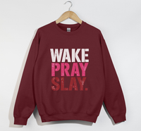 Load image into Gallery viewer, Wake Pray Slay - Christian Sweatshirt

