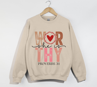 Load image into Gallery viewer, She Is Worthy - Christian Sweatshirt