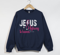 Load image into Gallery viewer, Jesus Highway To Heaven - Christian Sweatshirt
