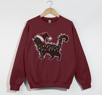 Load image into Gallery viewer, Purrfectly Cute Cat Print Christmas Lights - Sweatshirt
