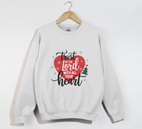 Load image into Gallery viewer, Trust In The Lord With All Your Heart - Christmas Sweatshirt
