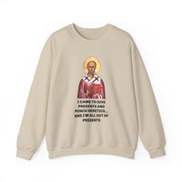 Load image into Gallery viewer, Saint Nicholas Funny Meme Print - Unisex Dark Sweatshirt
