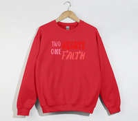 Load image into Gallery viewer, Two Hearts One Faith - Sweatshirt
