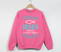 Load image into Gallery viewer, Team Jesus, Lifetime Member - Christian Sweatshirt