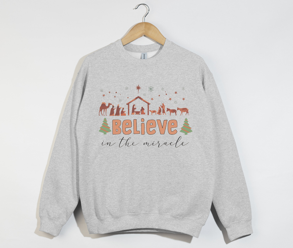 Believe In Miracle - Christmas Holiday Sweatshirt