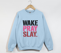 Load image into Gallery viewer, Wake Pray Slay - Christian Sweatshirt

