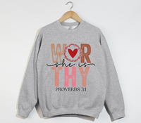 Load image into Gallery viewer, She Is Worthy - Christian Sweatshirt