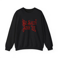 Load image into Gallery viewer, Be Salty Stay Lit, Christmas Sweatshirt, Funny Christian Holiday Sweatshirt, Light of the World, Bible Verse Shirt