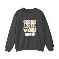 Load image into Gallery viewer, Jesus Loves You Bro, Christian Sweatshirt, Funny Christian Gift, Faith Shirt, Men's Shirt