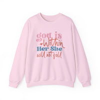 Load image into Gallery viewer, God Is Within Her, She Will Not Fall, Cute Christian Women's Sweatshirt, Pastel Comfort Colors, Bible Verse Shirt