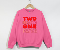 Load image into Gallery viewer, Two Hearts One Faith - Sweatshirt
