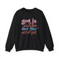 Load image into Gallery viewer, God Is Within Her, She Will Not Fall, Cute Christian Women's Sweatshirt, Pastel Comfort Colors, Bible Verse Shirt