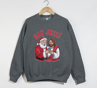 Load image into Gallery viewer, Say Jeez! - Funny Christmas Sweatshirt
