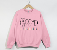Load image into Gallery viewer, With God All Things Are Possible - Christian Sweatshirt

