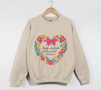 Load image into Gallery viewer, Trust In The Lord With All Your Heart - Christian Sweatshirt
