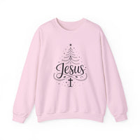 Load image into Gallery viewer, Christmas Jesus Sweatshirt, True Reason for the Season, Christian Tree, Holiday Gift for Believers