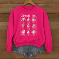 Load image into Gallery viewer, God Says I Am - Christian Cat Sweatshirt