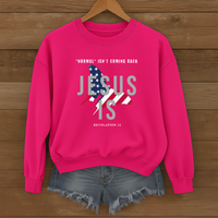 Load image into Gallery viewer, Normal Isn't Coming Back Jesus Is, Revelation 14 Shirt, American Flag Sweatshirt , Christian Patriotic Gifts