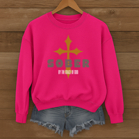 Load image into Gallery viewer, Sober By The Grace Of God, Jesus Cross Sweatshirt, Sobriety Christian Shirt, Sobery Anniversary Gift