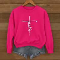 Load image into Gallery viewer, Cross Faith Design - Women's Sweatshirt