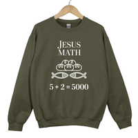 Load image into Gallery viewer, Jesus Math Fish And Loaves, Feeding The 5000 Christian Shirt, Bible Miracle Faith Sweatshirt, Christian Easter Gift