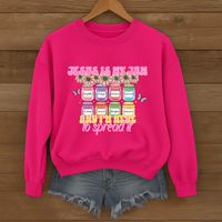 Load image into Gallery viewer, Jesus Is My Jam Christian Sweatshirt, Cute Faith Shirt, Christian Mom, Funny Christian Gift