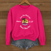 Load image into Gallery viewer, Even the Wind and Waves Obey Him, Matthew 8:27, Christian Sweatshirt, Jesus Faith Beach Unisex Shirt