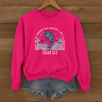 Load image into Gallery viewer, Isaiah 43:2, When You Go Through Deep Waters, Faith Sweatshirt, Bible Verse Shirt, Whale Shirt