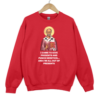 Load image into Gallery viewer, Saint Nicholas Funny Meme Print - Unisex Dark Sweatshirt
