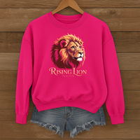 Load image into Gallery viewer, Rising Lion Sweatshirt, Numbers 23:24, Bible Verse Christian Shirt, Unisex Faith Pullover