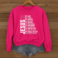 Load image into Gallery viewer, Jesus Is My Everything Sweatshirt, Christian Faith Shirt, Religious Unisex Crewneck, Inspirational Bible Quote Shirt