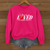 Load image into Gallery viewer, You Are So Loved, John 3:16, Christian Sweatshirt, Bible Verse Heart Shirt, Valentine Gift Ideas