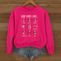 Load image into Gallery viewer, God Says I Am - Cute Christian Goose Sweatshirt