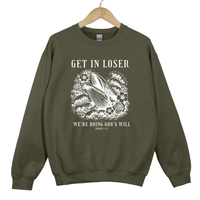 Load image into Gallery viewer, Get In Loser We're Doing God's Will, Jonah and the Whale, Christian Humor, Floral Christian Shirt, Funny Bible Verse Gift