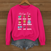 Load image into Gallery viewer, God Says I Am, Food Faith Quote, Bible Verse Shirt, Christian Sweatshirt