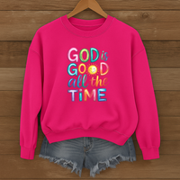 Load image into Gallery viewer, God Is Good All the Time, Colorful Bible Verse Faith Shirt, Christian Sweatshirt, Jesus Shirt
