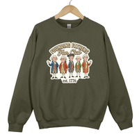 Load image into Gallery viewer, Founding Fathers Fan Club Sweatshirt, Patriotic 1776 Vintage Style Crewneck, American History Gift, USA Patriotic Pullover