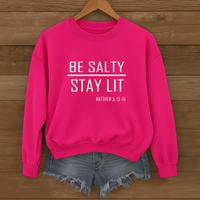 Load image into Gallery viewer, Be Salty Stay Lit - Cozy Unisex Christian Sweatshirt