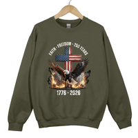 Load image into Gallery viewer, Faith Freedom 250 Years Shirt, 1776 2026 Patriotic Eagle, Christian American Cross Shirt, USA Independence Gift