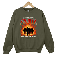 Load image into Gallery viewer, May The Fourth Be With You, Christian Sweatshirt, Faith Based Scripture, Religious Gift for Believers, Daniel 3 17