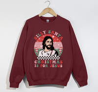 Load image into Gallery viewer, Silly Santa, Christmas Is For Jesus - Christian Sweatshirt
