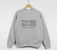 Load image into Gallery viewer, Pray Hard, Play Hard - Christian Sweatshirt
