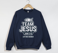 Load image into Gallery viewer, Team Jesus, Lifetime Member - Christian Sweatshirt