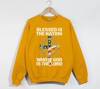 Load image into Gallery viewer, Blessed Is The Nation Whose God Is The Lord - Christian Sweatshirt
