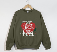 Load image into Gallery viewer, Trust In The Lord With All Your Heart - Christmas Sweatshirt
